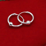 Small Italian 925 Sterling Silver Chandi Hoop Earrings - Lightweight