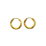Gold-Plated Alloy Earrings — Elegant Petite 0.54 Inch Drop Pair