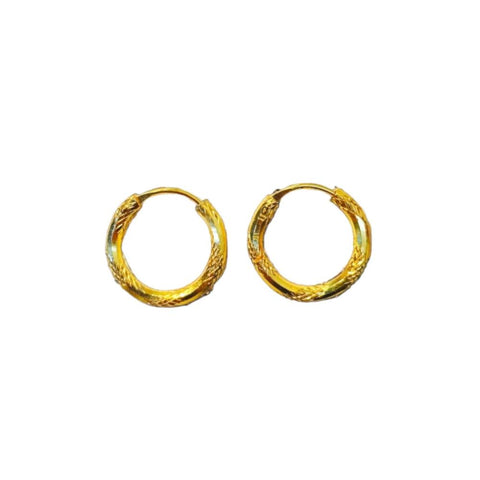 Gold-Plated Alloy Earrings — Elegant Petite 0.54 Inch Drop Pair