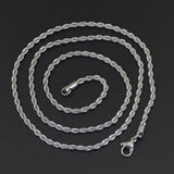 Vintage Silver Adjustable Chain Necklace — Classic Plain Chain