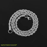 Vintage Silver Adjustable Chain Necklace — Classic Plain Chain