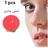 Silver 1mm Nose Pin for Women — Minimal Stud (Single)
