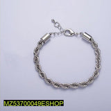 Modern Silver Chain Bracelet - Adjustable 18cm Minimalist Style
