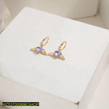 Gold Hanging Angel Heart Earrings — Dainty Alloy Drop Earrings