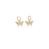 Butterfly Silver Alloy Earrings – 2.8 cm Elegant Studs
