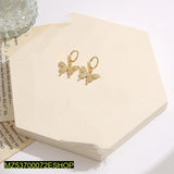 Butterfly Silver Alloy Earrings – 2.8 cm Elegant Studs