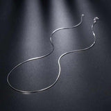 Polished Silver Snake Chain Necklace - Minimalist Everyday Essential
