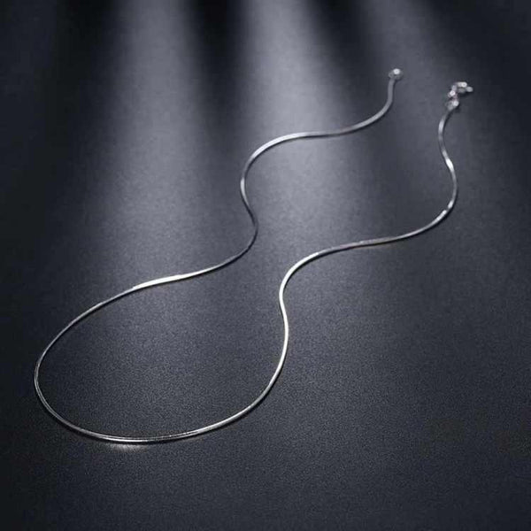Polished Silver Snake Chain Necklace - Minimalist Everyday Essential