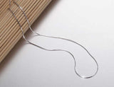 Polished Silver Snake Chain Necklace - Minimalist Everyday Essential