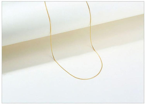 Golden Snake Chain - Silver Minimalist Necklace | Elegant Everyday Wear