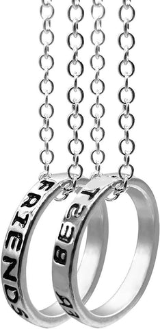 Best Friends Forever Pendant Set - Pack of 2 Alloy Necklaces