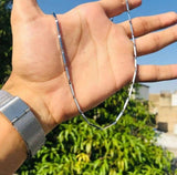 Rice-Style Stainless Steel Chain Necklace — 6mm, 50cm Unisex