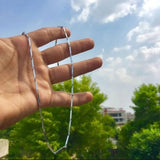 Rice-Style Stainless Steel Chain Necklace — 6mm, 50cm Unisex