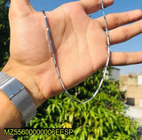 Rice-Style Stainless Steel Chain Necklace — 6mm, 50cm Unisex