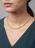 Premium Iranian-Style Gold-Tone Braided Chain Necklace — Handmade