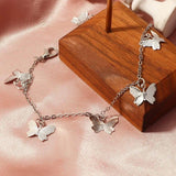 Silver Butterfly Bracelet - Elegant Alloy Fashion Bracelet for Women