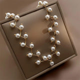 Elegant White Pearl Adjustable Choker Necklace — Zinc Alloy Fashion Jewelry