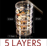 5-Layer White Jewellery Box — 21cm Plastic Organizer for Jewellery