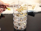 5-Layer White Jewellery Box — 21cm Plastic Organizer for Jewellery