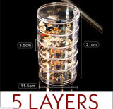 5-Layer White Jewellery Box — 21cm Plastic Organizer for Jewellery