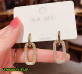 Golden Drop Earrings — Elegant Casual & Party Statement Jewelry Pair