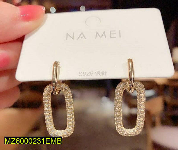 Golden Drop Earrings — Elegant Casual & Party Statement Jewelry Pair