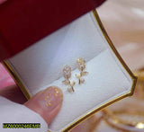 Golden Rose Stud Earrings - Premium Floral Tops for Women