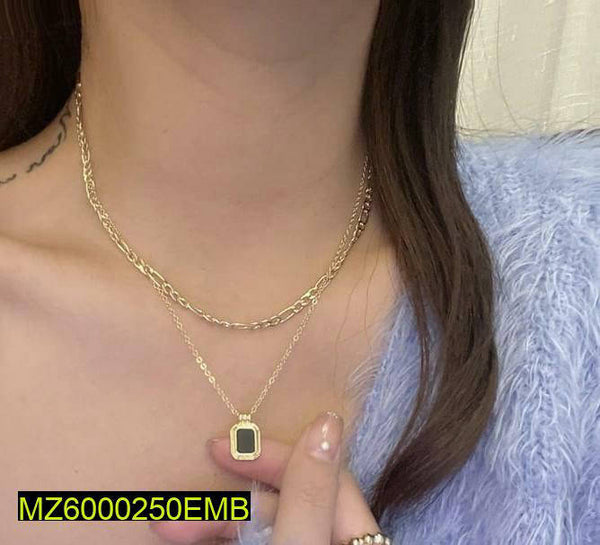 Layered Golden-Plated 18 Inch Chain Necklace for Women