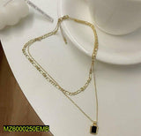 Layered Golden-Plated 18 Inch Chain Necklace for Women