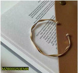 Gold-Plated Wavy Hand Cuff — Curved Statement Bracelet for Party