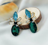 Crystal Royal Golden Small Metal Earrings — 1 Pair | MZ6000306EMB