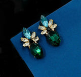 Crystal Royal Golden Small Metal Earrings — 1 Pair | MZ6000306EMB