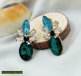 Crystal Royal Golden Small Metal Earrings — 1 Pair | MZ6000306EMB