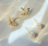 Round Silver Beaded Stud Earrings – Small Silver-Plated Studs