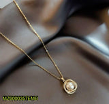 Golden Small Metal Pendant Necklace — Elegant Everyday Charm