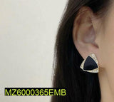 Two-Tone Small Metal Drop Earrings — Elegant Everyday Designer