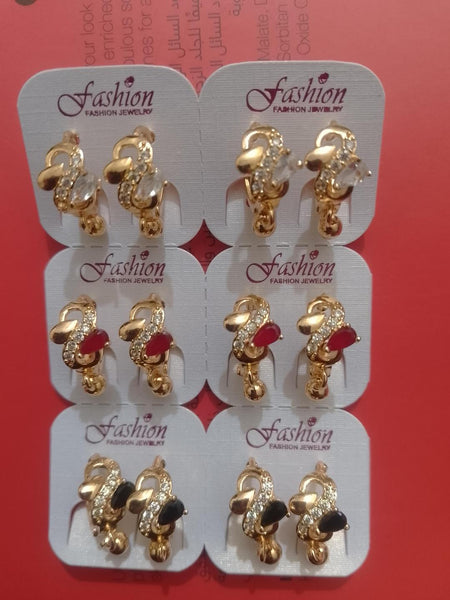 Beaded Antique-Plated Jhumka Earrings with Artificial Stones