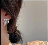 Gold-Plated Pearl Drop Earrings — Off-White Elegant Women's Jewelry