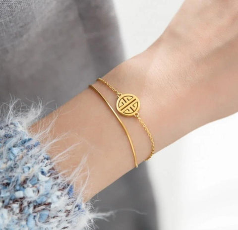 Gold-Plated Stainless Steel Chain Bracelet – Adjustable Chic