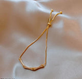 Gold-Plated Charm Bracelet — Elegant Golden Alloy Bracelet