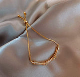 Gold-Plated Charm Bracelet — Elegant Golden Alloy Bracelet