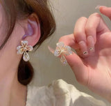 Gold-Plated Alloy Earrings for Women — Elegant Golden Drops
