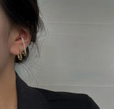 Gold Plated Alloy Drop Earrings - Elegant Golden Finish