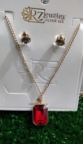 Elegant Stainless Steel Pendant & Earrings Set — 2-Piece