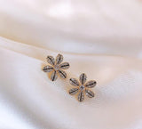 Modern Sunflower Stud Earrings - Alloy Floral Ear Studs
