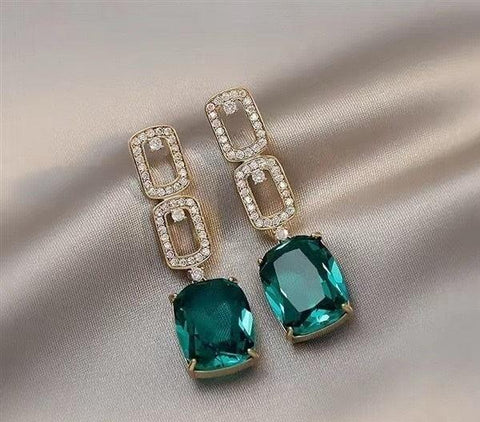 Modern Square Alloy Earrings – Minimal Geometric Drop Earrings, 4.5cm