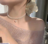 Elegant White Pearl Necklace — Premium Alloy Fashion Jewelry