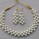 Pearl Choker Necklace - Elegant White Alloy Choker for Women