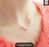 Pearl Y Necklace - Elegant White Faux Pearl Pendant