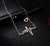 Life Line White Pendant Necklace - Elegant Alloy Chain Necklace